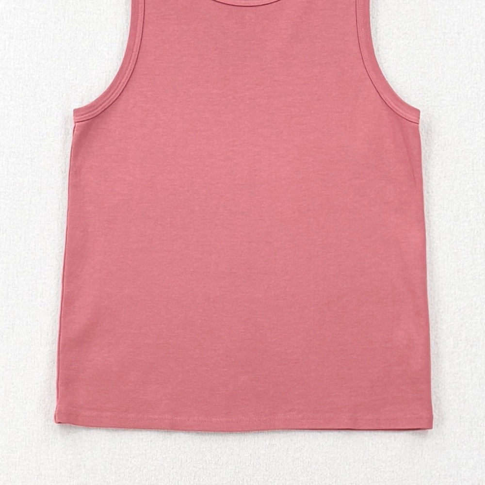 ENZA COSTA Cotton Knit Easy Tank Womens Small PInk Sleeveless Top Minimalist NEW - Picture 9 of 13